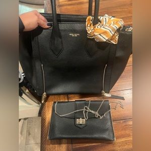 Henri Bendel Black Tote with crossbody! (similar to Celine)